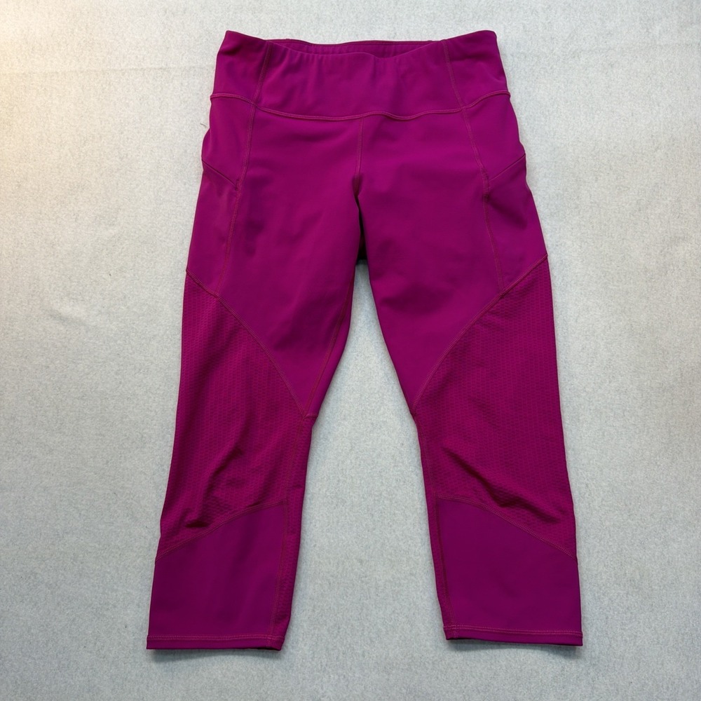 Athleta, Contender Capri Legging, Zip‎ Pockets, Fuschia, Running, Women's Medium
